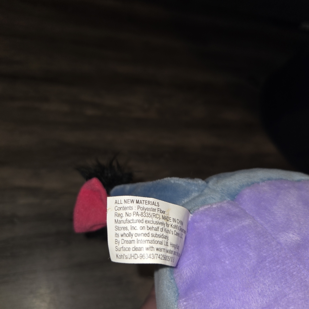 Disney Eeyore Plush - Blue and Pink - Picture 9 of 9